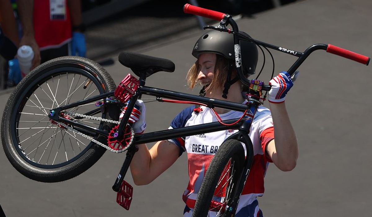 Cycling-Britain's Worthington wins historic BMX women's freestyle gold